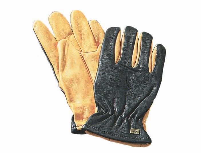 10 Easy Pieces: Garden Gloves - Gardenista Pop, Leather, Gloves, Gold Leaf, Touch Gloves, Grafting, Deerskin Leather, Outdoor Gloves, Natural Fabrics