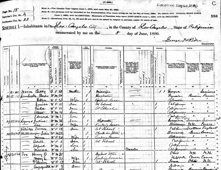 Biddy Mason 1880 census (2)