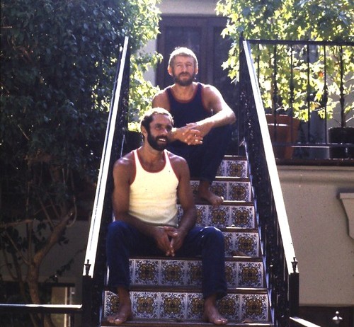 Edward Habib and Rod McKuen at McKuen's Hollywood mansion