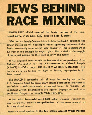 Christian Anti-Jewish Party flyer, circa 1950. Ralph McGill papers, Emory University Special Collections.