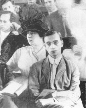 Leo Frank and Lucille Frank at his trial in 1915.