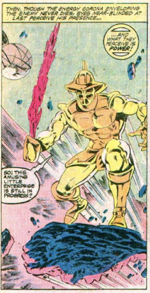 A possibly recognizable villain. (The X-Men and the Micronauts #1)