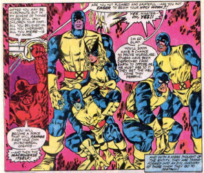 Okay, that's extra creepy. (The X-Men and the Micronauts #2)