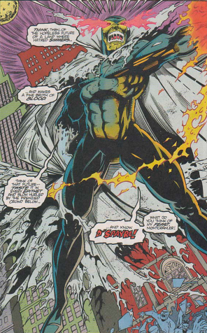 I don't understand D'Spayre's torso muscles; and, frankly, I don't care to. (Excalibur #76)