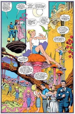 Sunset Grace X-Plains Sunset Grace (and marries Ronald Reagan). (X-Men #35)