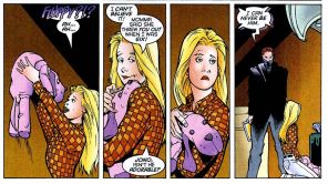 "Clearly! I mean, you're not a dog, or purple, or... oh." (Generation X #23)