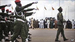 South Sudan's army on Independence Day in Juba, 9 July 2011