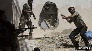 Free Syrian Army fighters in Deir al-Zor. 14 July 2013