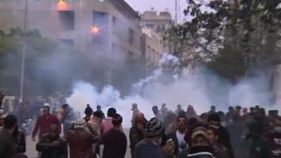 Tear gas fired in Cairo