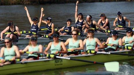 Oxford beat Cambridge by a length in last year's women's Boat Race