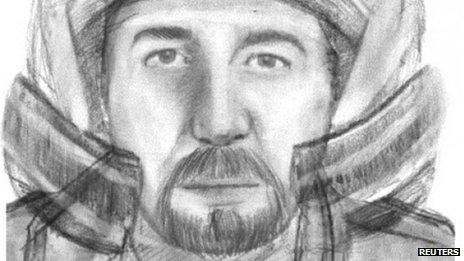 Identikit picture of motorcyclist wanted