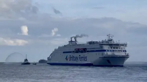 Brittany Ferry sailing into Portsmouth