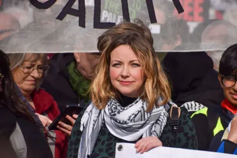 Charlotte Church at a protest