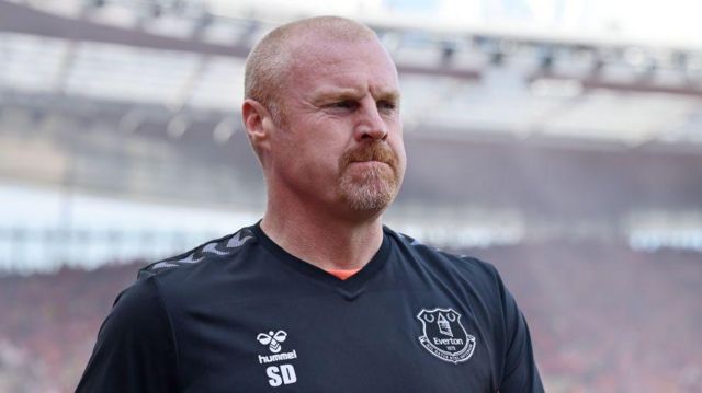 Sean Dyche looks on