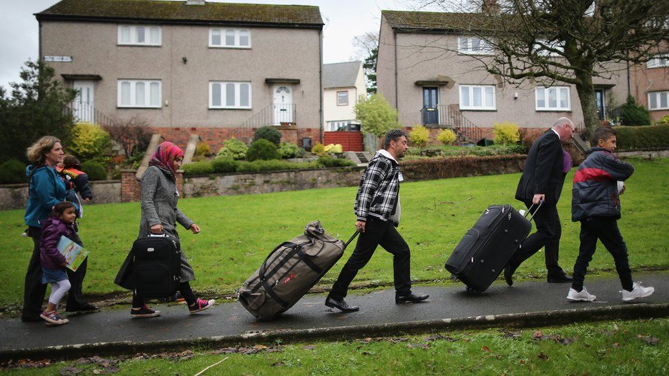 Syrian families have been resettled in the UK, including on the Isle of Bute