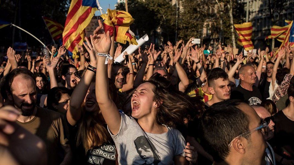 Protest in Catalonia
