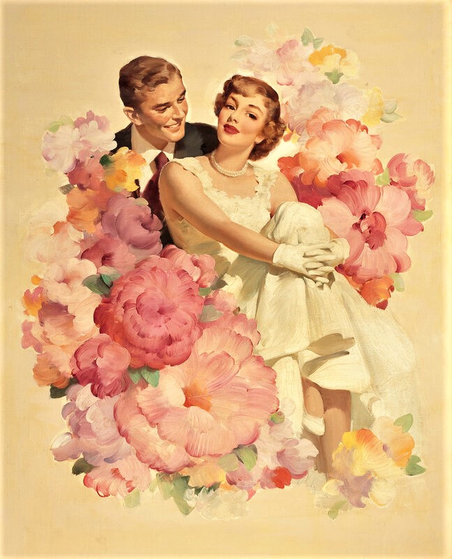 Cashmere Bouquet Soap ad illustration