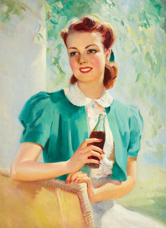 Coca Cola ad illustration, c. 1940