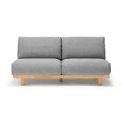 【MUJI 無印良品】木製簡約沙發/2人座/灰色