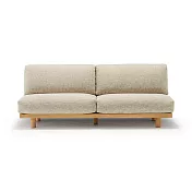 【MUJI 無印良品】木製簡約沙發/3人座/米色