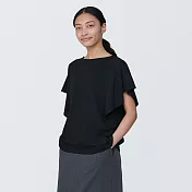 【MUJI 無印良品】女棉混聚酯纖維涼感套衫 XL 黑色