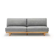 【MUJI 無印良品】木製簡約沙發/3人座/灰色