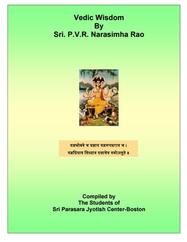 "Vedic wisdom" publication cover image