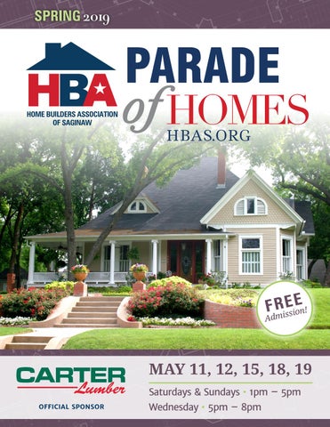 "2019 HBA Saginaw Spring Parade of Homes" publication cover image