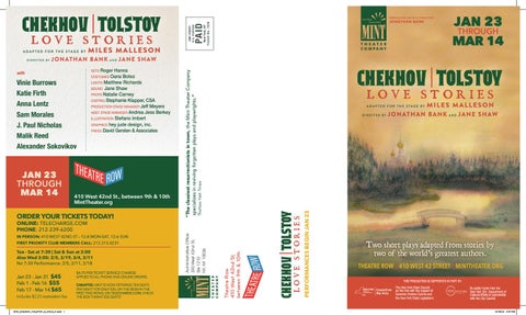 "Flyer - CHEKHOV/TOLSTOY: LOVE STORIES " publication cover image