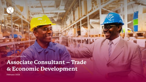 "Oxford HR – Associate Consultant - Trade & Economic Development" publication cover image