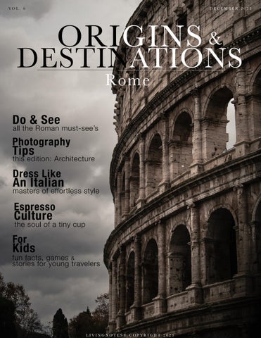 "Origins & Destinations | Travel to Rome" publication cover image