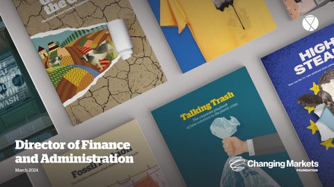 "Changing Markets Foundation – Director of Finance and Administration" publication cover image