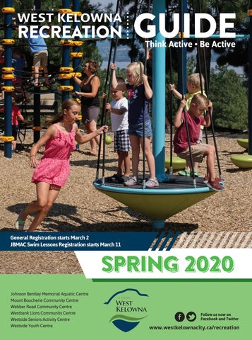 "West Kelowna Recreation Guide Spring 2020" publication cover image
