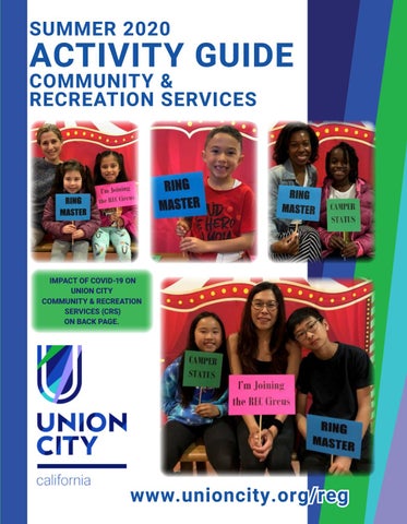 "Union City Summer 2020 Activity Guide" publication cover image