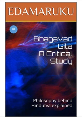 "Bhagavad Gita A Critical Study by J Edamaruku" publication cover image