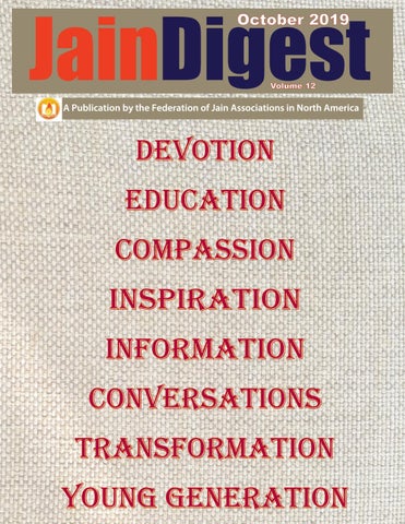 "Jain Digest October 2019" publication cover image