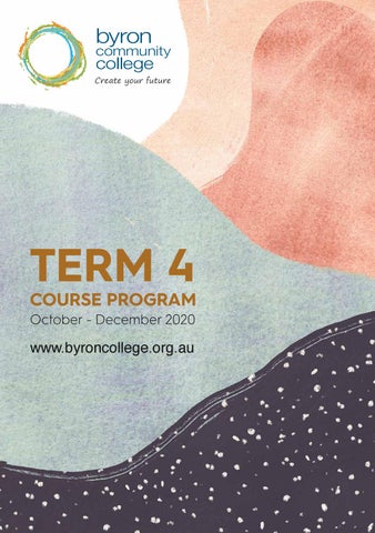 Cover of "Byron Community College Term 4 2020 Course Booklet"