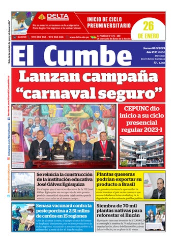 Cover of "Diario EL CUMBE 02 de febrero del 2023"