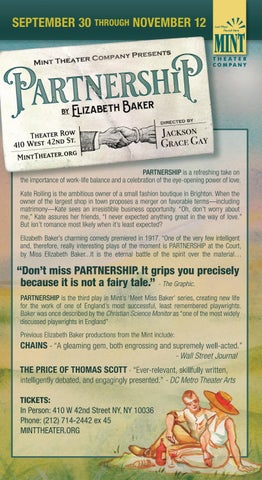 "Partnership by Elizabeth Baker Postcard" publication cover image