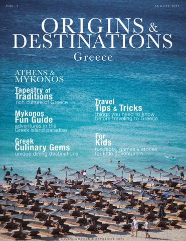 "Origins & Destinations | Travel to Greece" publication cover image