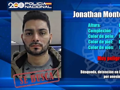 Ficha de Jonathan Montoya, uno de los 10 fugitivos más buscados.