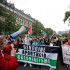 Protesta en apoyo al pueblo palestino en Francia.