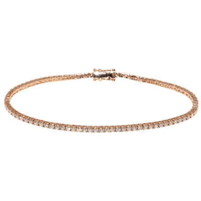 Penelope Ashford Tennis Bracelet 14K Rose Gold 88 Diamonds