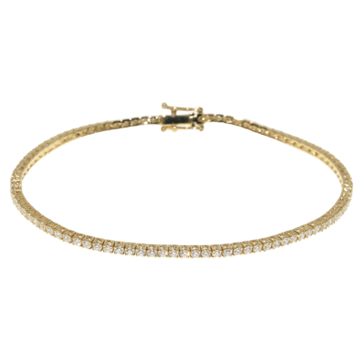 Penelope Ashford Tennis Bracelet 14K Yellow Gold 93 Diamonds