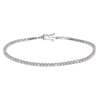 Penelope Ashford Tennis Bracelet 14K White Gold 82 Diamonds