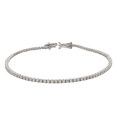 Penelope Ashford Tennis Bracelet 18K White Gold 59 Diamonds