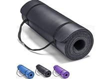 SKY-TOUCH Yoga Mat Non Slip, Yoga Mat with Strap Included 10mm Thick Exercise Mat Ideal for HiiT, Pilates, Yoga and Many Othe