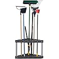 Rubbermaid Plastic Garage Corner Tool Tower Rack, Easy to Assemble, Organizes up to 30 Long-Handled Tools/Rakes/ Brooms/Shovl
