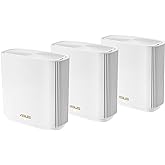 ASUS ZenWiFi AX6600 Tri-Band Mesh WiFi 6 System (XT8 3PK) - Whole Home Coverage up to 8,200 sq.ft & 8+ rooms, AiMesh, Include