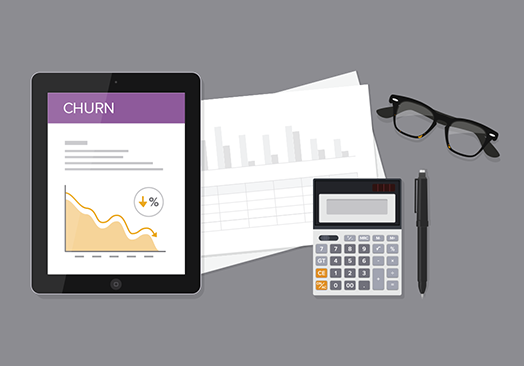 Analyzing churn on tablet and spreadsheets